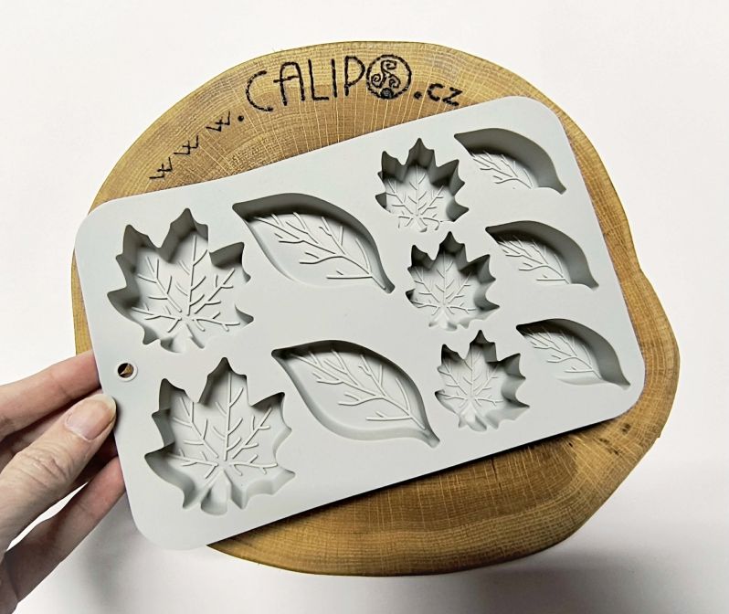 Silikonová forma - 10x větší 3D listy